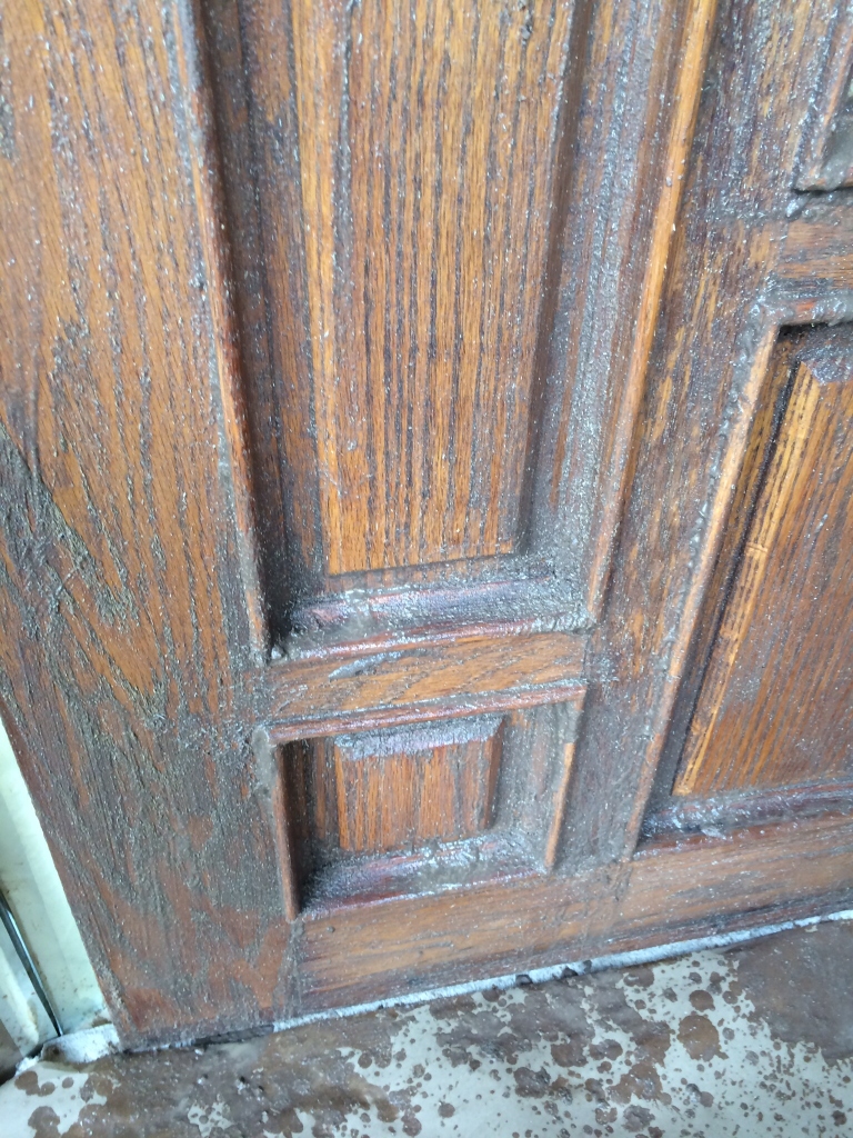 stripped chemical applied
